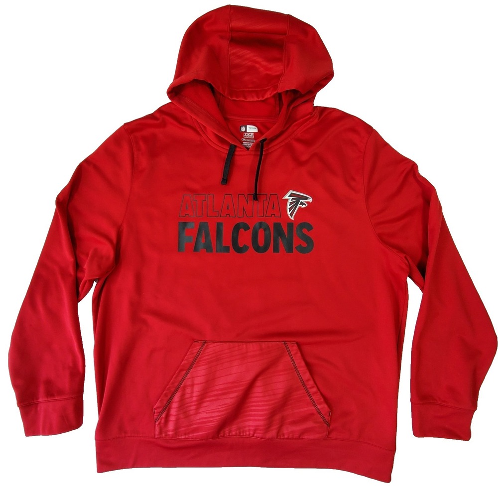 Atlanta Falcons NFL Team Apparel TX3 Warm‎ Hoodie Mens 2XL Red Pullover